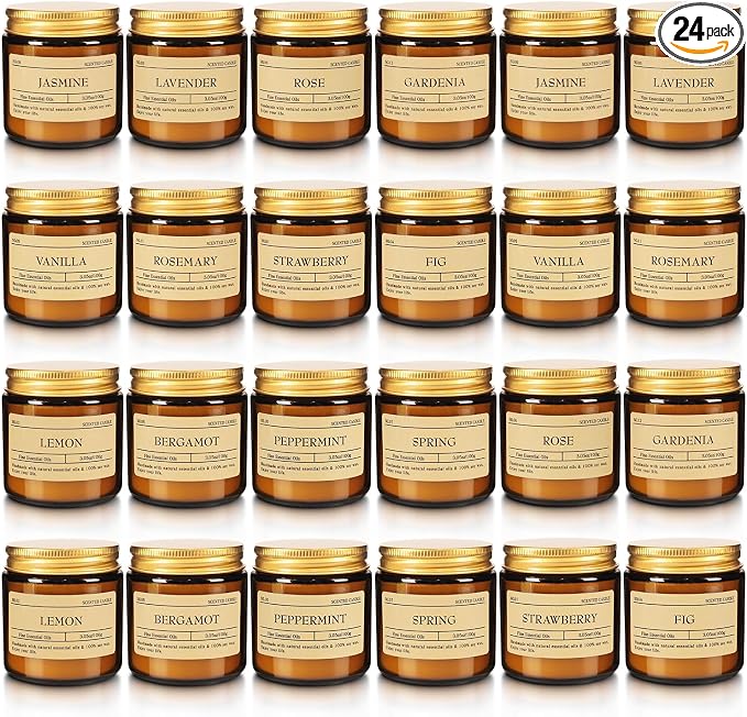 Scented Candle Set 24 Pack, Candle by Howemon