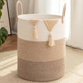 OIAHOMY 60L Nursery Hamper Laundry Basket Laundry Hamper Gradient Brown | by MasterofSpaceOptimization