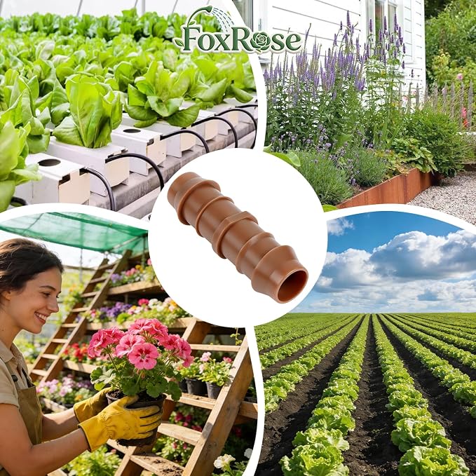 1/2" Drip Irrigation Barbed Coupling Fitting, 25 Pack Drip Irrigation Coupler - Image 7