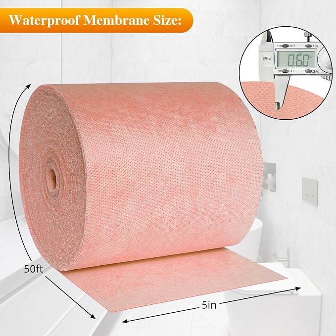 Waterproof Membrane Band Tape, Shower Waterproofing Membrane Strip -5" x50ft | - Image 2
