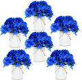 Royal Blue Flower Table Centerpieces, Rose & Hydrangea | Floral Arrangement by DIYDOFUN