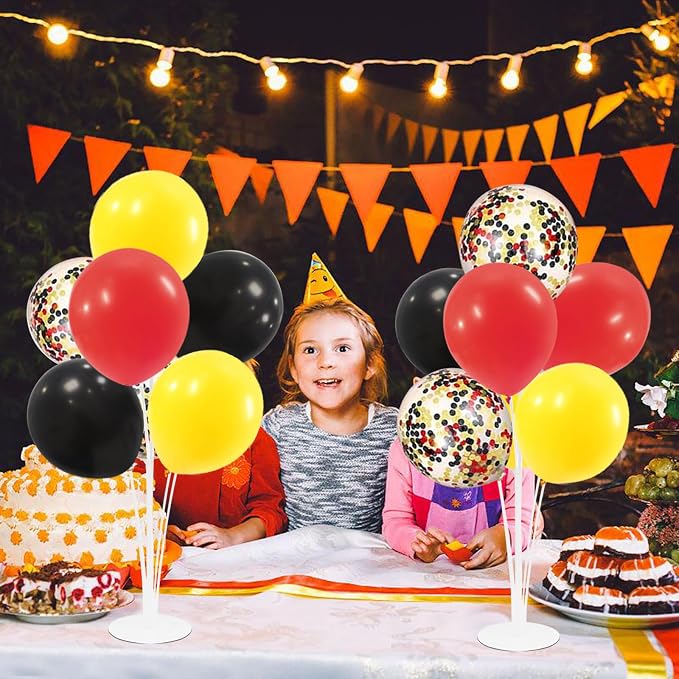ZJDHPTY Mouse Birthday Decorations, 4Set Red Yellow Black Balloon Stand Kit | - Image 2