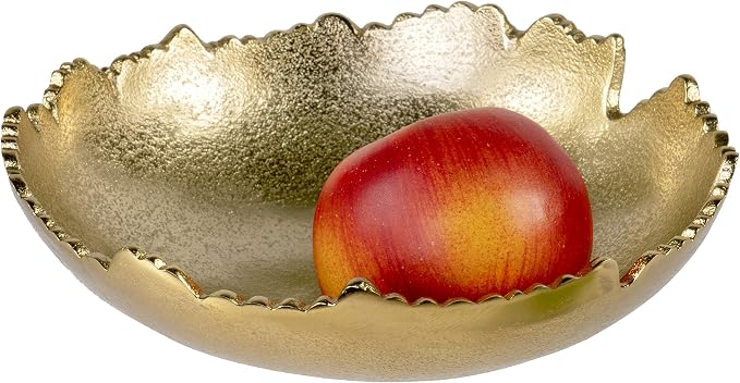 Red Co. 8.75” Gold Moon Decorative, Asymmetrical Torn, Hammered Metal - Image 4