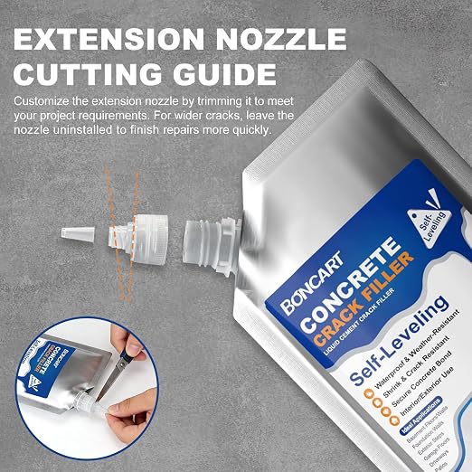 Concrete Crack Filler, Self-Leveling & Fast Drying, Waterproof, 39.57 Fl Oz | - Image 5