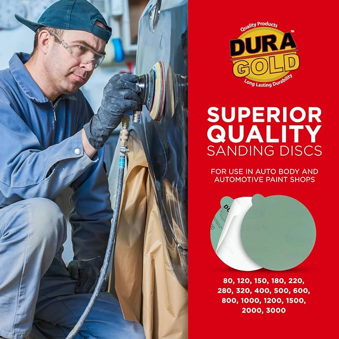 Dura-Gold Premium 6" Green Film PSA Sanding Discs - Image 4