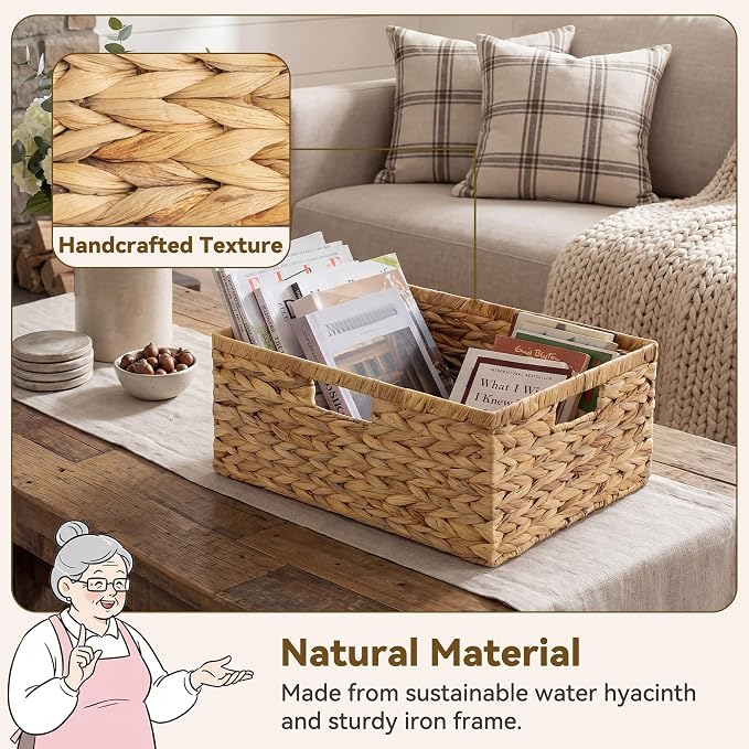 GRANNY SAYS Large Wicker Basket, Wicker Storage Baskets - Image 3