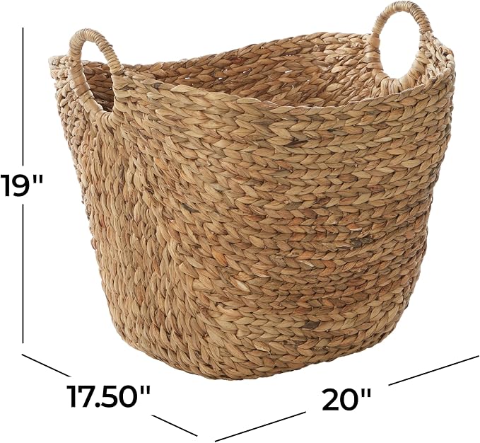 Deco 79 Seagrass Storage Basket, Large Woven Basket, baskets - Image 6