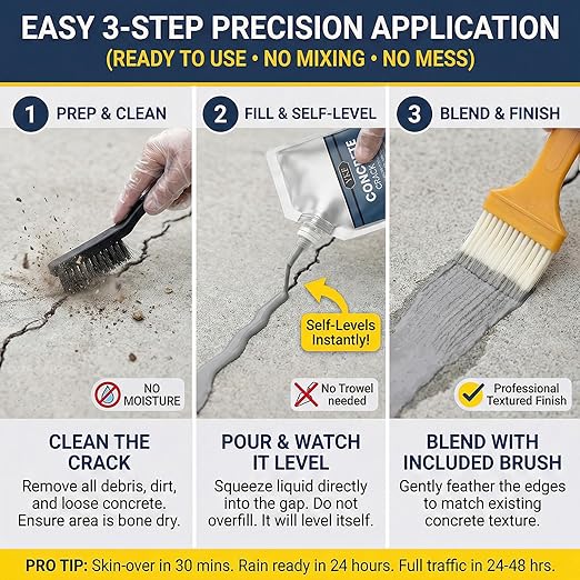 YKF Concrete Crack Filler 4-Pack - Image 3
