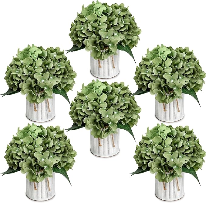 Sage Green Flower Table Centerpieces by DIYDOFUN