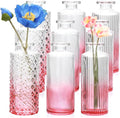 Pink Glass Bud Vase Set in Bulk, Home Table, Flower Decor, Party Decorations by Brajttt