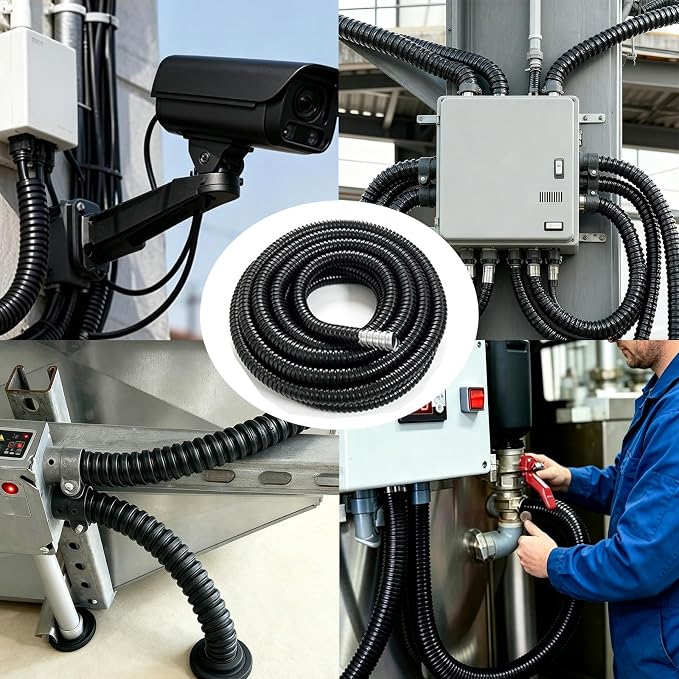 25ft1/2in Flexible Electrical Conduit, PVC-Coated Liquid-Tight, Galvanized - Image 6