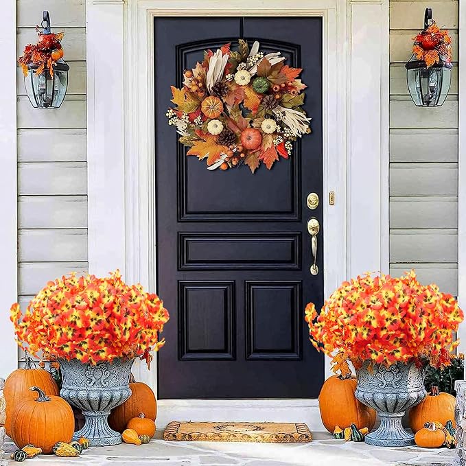 16PCS Artifcial Fall Flowers for Outdoors, No Fade Silk Pansies | Realistic - Image 5