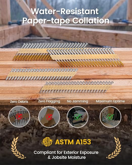 meite 35° Joist Hanger Nails 1-1/2'' x 0.131'' Hot-dip Galvanized 2, Round Head - Image 7
