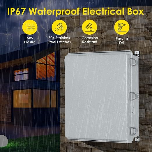 ABS Outdoor Electrical Junction Box Waterproof 20.1''×16.1''×7.9'' | - Image 2