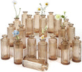 Set of 20 Amber Glass Bud Vases Mini Flowers by saiguomi