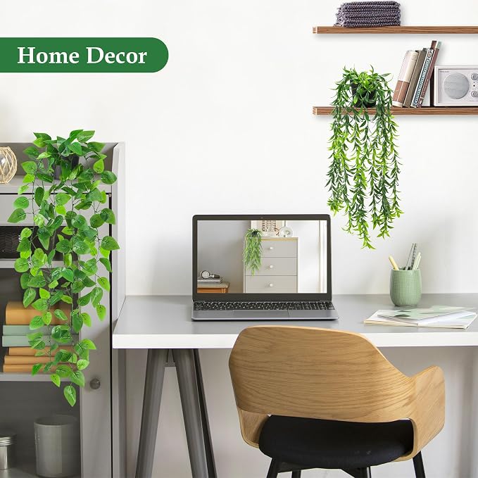 Der Rose 8Pcs Fake Plants Artificial Hanging Vines - Image 5