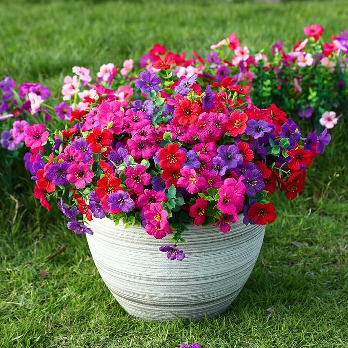 Alupssuc 48 Bundles Artificial Daisy Flowers UV Resistant - Image 9