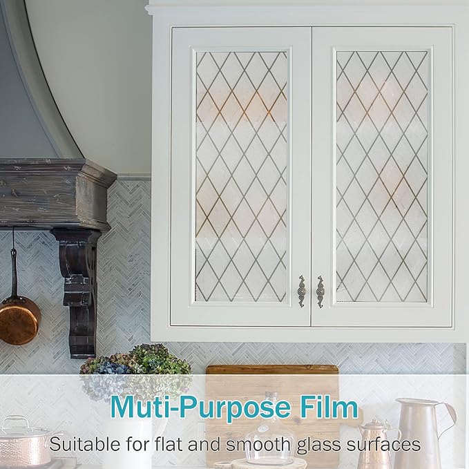 Lattice Frosted Window Film Window Privacy Film Static Cling Window Vinyl - Image 6