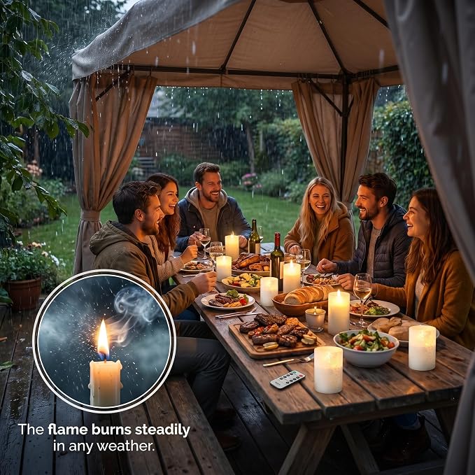 VENTA Frosted Glass LED Candles, Relaxing Hygge Ambiance - Image 6