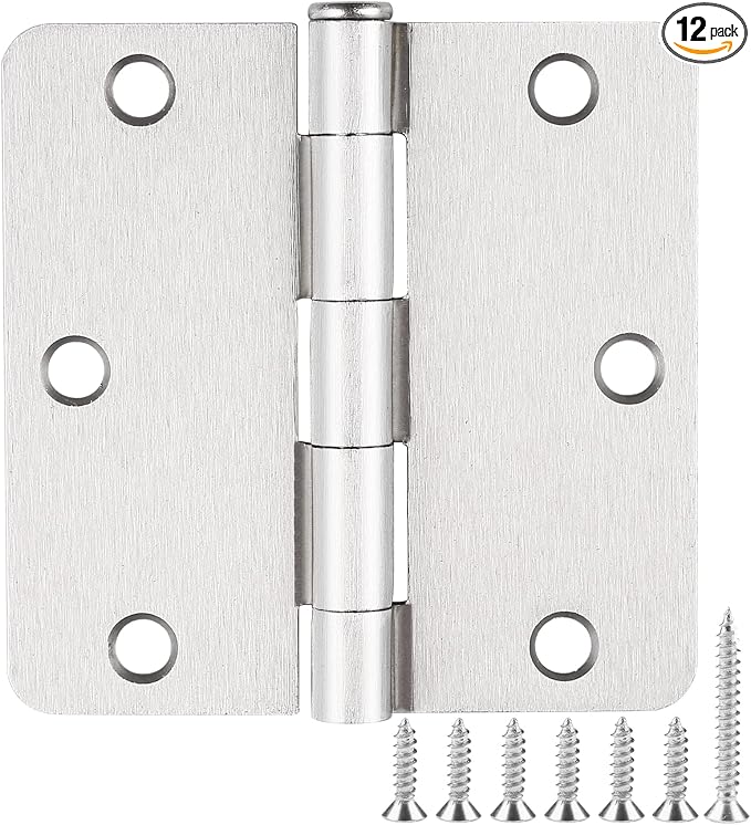 Satin Nickle Door Hinges 3.5 inch by JIWDOORHINGESFORHOME
