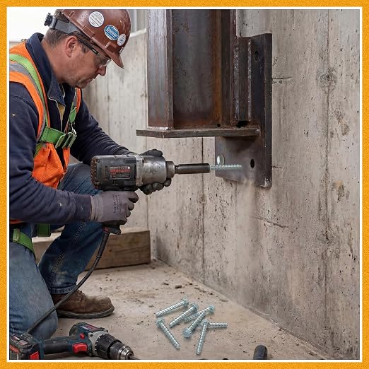 Hicarer 150 Pack 3/8 x 3 Inch Concrete Screws Galvanized Concrete Anchors | 3/8 - Image 6