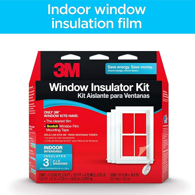 3M Indoor Window Insulator Kit, Three Window Kit | Indoor Window Insulation - Image 2