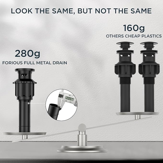 FORIOUS Sink Drain with Overflow - Image 4