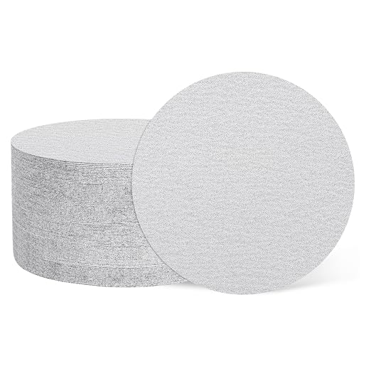 HARFINGTON 100 Pcs 6 Inch Sanding Disc 80 Grit White Aluminum Oxide | Hook and by HARFINGTON