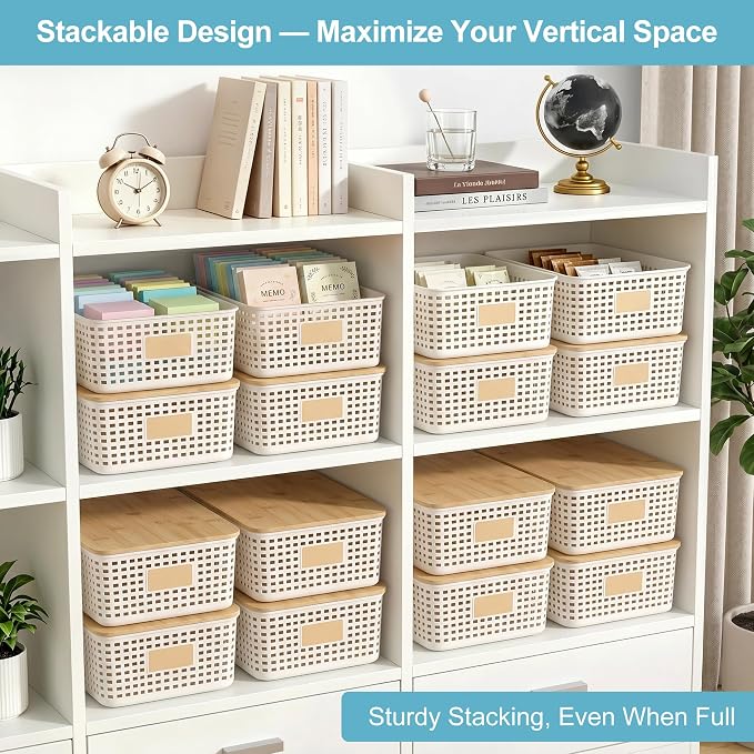 4 Pack Plastic Storage Bins - Image 3