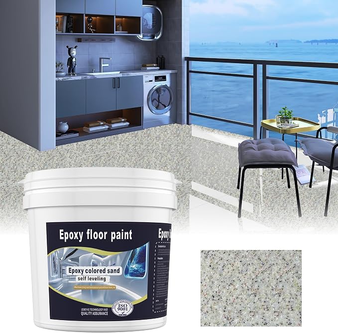 Epoxy Colored Sand Floor Paint, Leveling Epoxy, Wear-Resistant & Non-Slip by Unknown