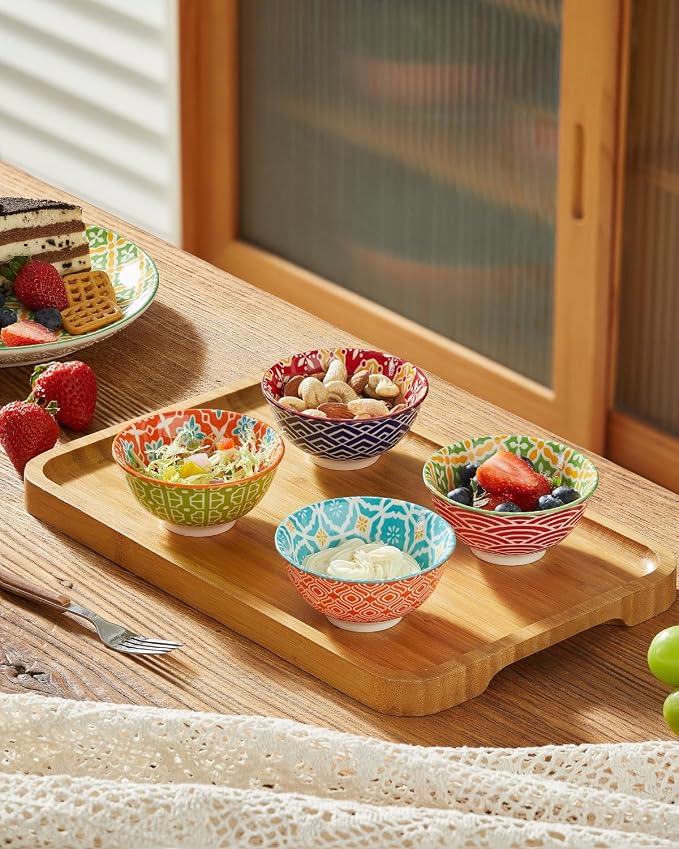 Metahom Ceramic Dipping Bowls, 4 Oz Small Colorful Bowl Set of 6, 3.5 Inch | - Image 3