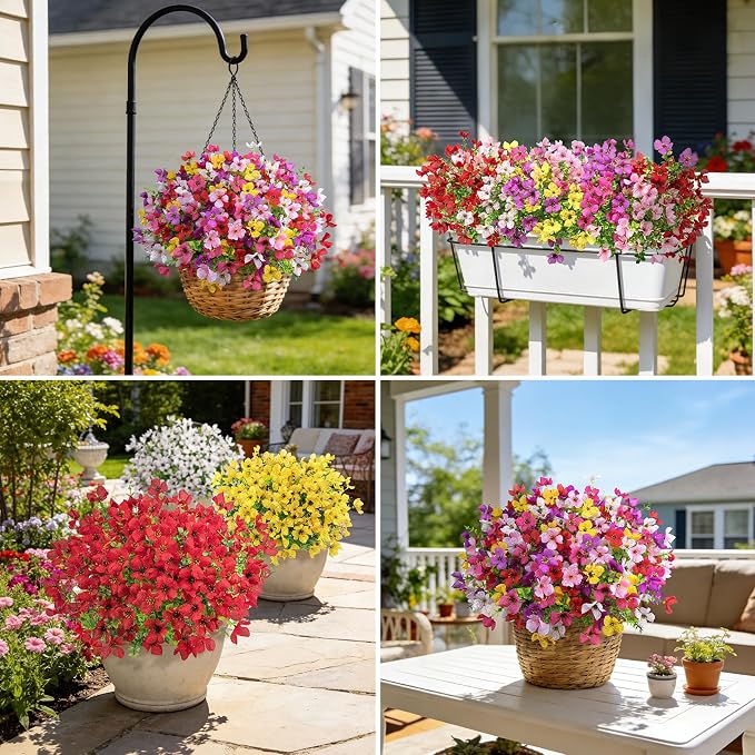16 Pcs Multicolor Artificial Flowers - Image 4