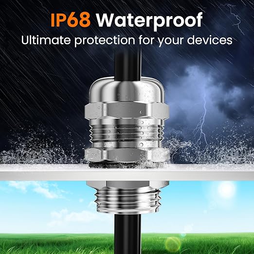 QILIPSU 10pcs 3/4" NPT 304 Stainless Steel Cable Gland Waterproof IP68 Metal - Image 7