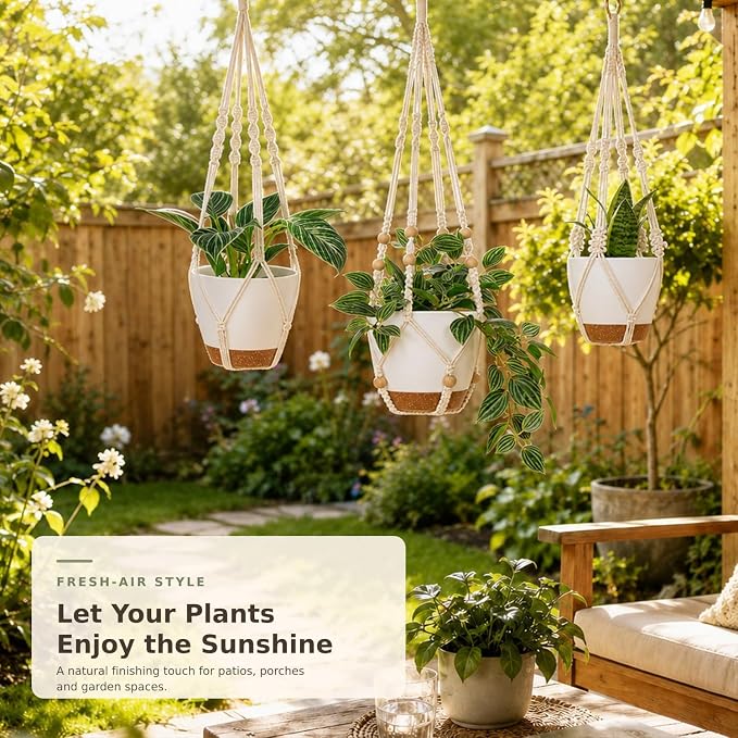 3 Pack Self Watering Hanging Planters - Image 7