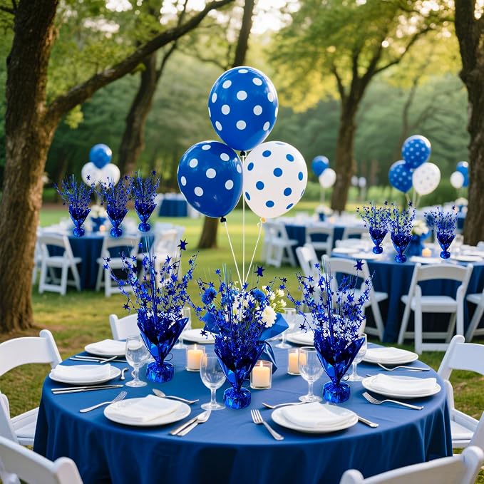 12 Pcs Metallic Foil Spray Centerpiece Party Star Table Decoration Brust - Image 5