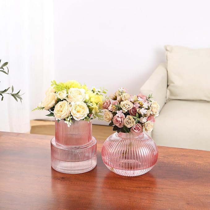 Ribbed Glass Vases, Modern Vase - Image 5