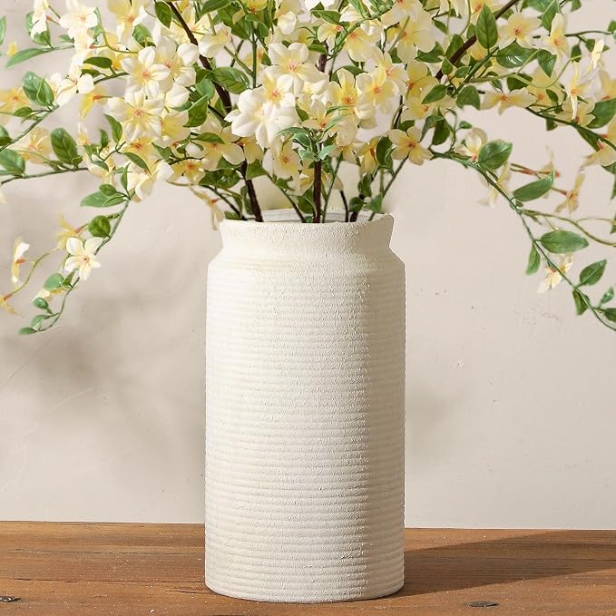 Dobbyby Ceramic Flower Vase 12 inch Farmhouse Rustic Vase by Dobbyby