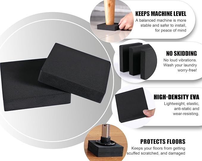 MyLifeUNIT EVA Shock Absorbing Washer Pads and Washer Drain Hose Extension Kit - Image 3