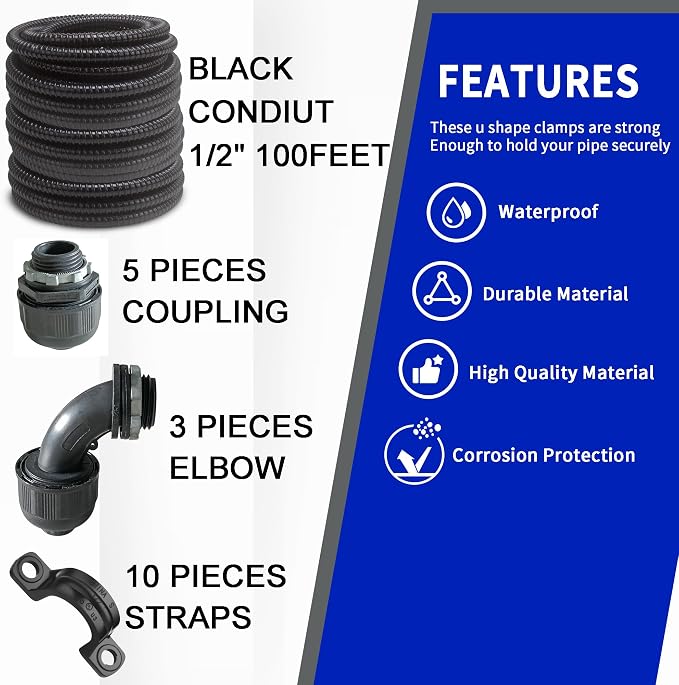 Yariwiz Black Special Extra Flexible Electrical Conduit Liquid Tight PVC - Image 4