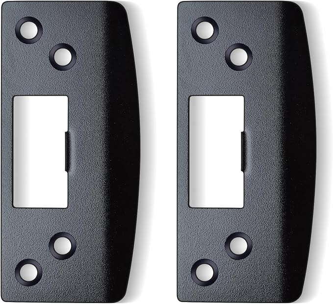 Oversized Strike Plates 2 Pack, Heavy Duty Version, Matte Black | Extra Large by MOSECYOU