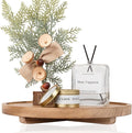 Round Decorative Tray Farmhouse Kitchen Decor Soap Dish 12" Brown | Waterproof by zoocatia