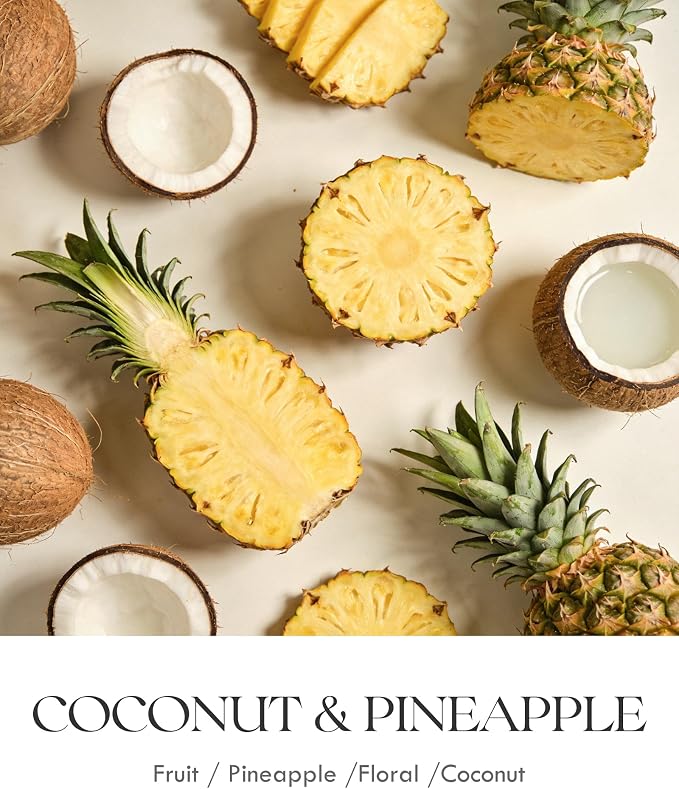AOOVOO Coconut Pineapple Odor Eliminating Candle - 9 oz Soy Candles | - Image 5