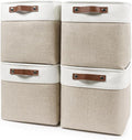 Collapsible Fabric Storage Cubes 11x11 Cube Storage Bins, 4 Pack Closet Baskets by Bagnizer