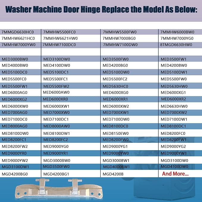 W10208415 WPW10208415 Dryer Washer Door Hinge Compatible - Image 4