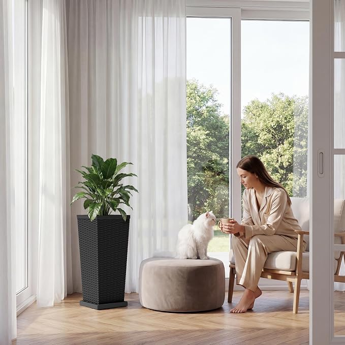 Devoko Resin 24'' Tall Planters - Image 6