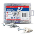 Plaster Bite Self-Drilling Drywall Anchor Kit Includes 50 Nylon & 50 Zinc by Unknown