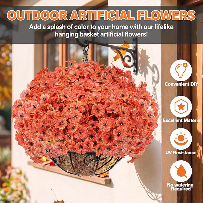 Powbrace 60 Pack Artificial Fall Flowers Mums - Image 2