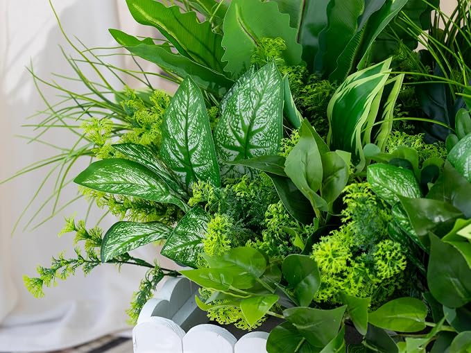 18PCS Artificial Plants Outdoor, Faux Flower Greenery Stems - Image 4