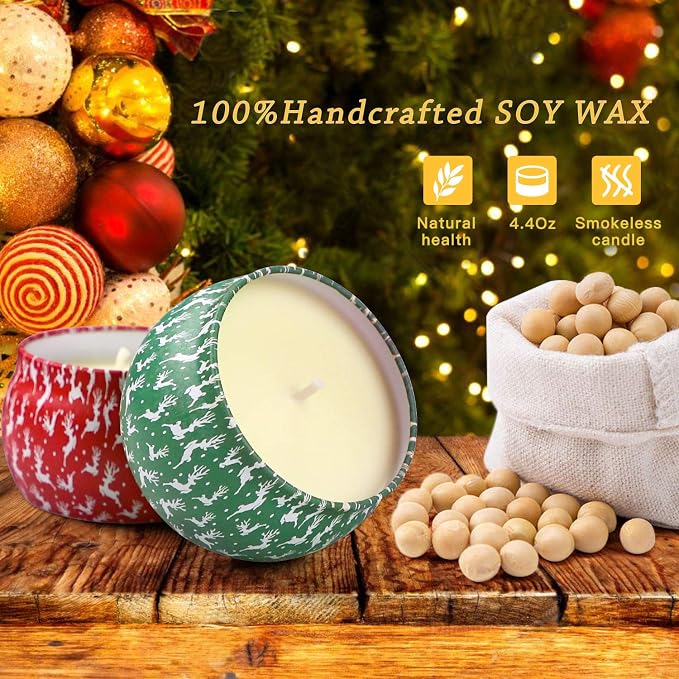 Christmas Candles, 4 Pack Scented Candles, Christmas Gift - Image 4