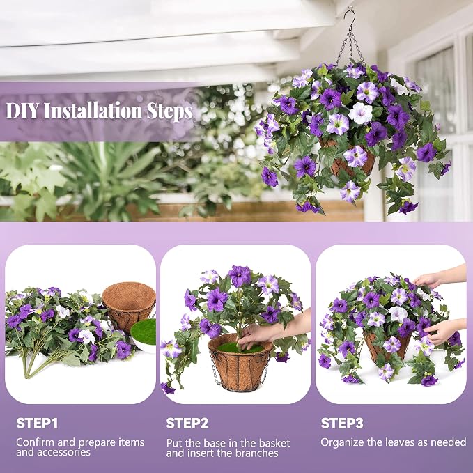 Ammyoo Artificial Hanging Fake Flowers - Image 6